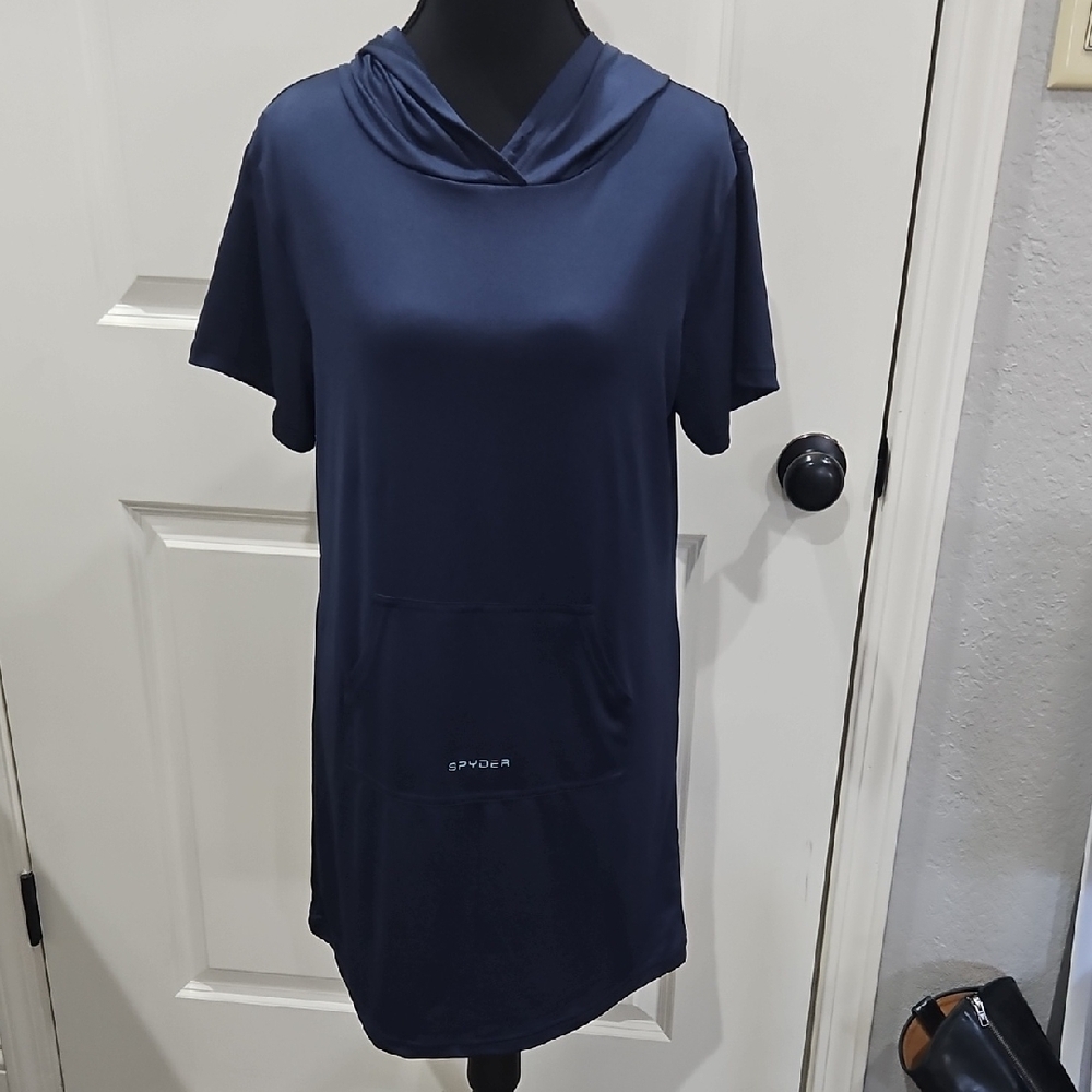 Spyder Girl's Dark Blue Hoodie Dress size 16 XL